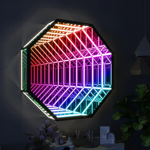 Enhance any room with the INFINITY MIRROR LIGHT — a stunning 3D LED mi