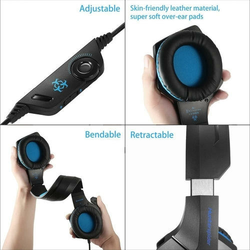 Noise-canceling mic on Dragon Stereo LED Gaming Headset with Microphone