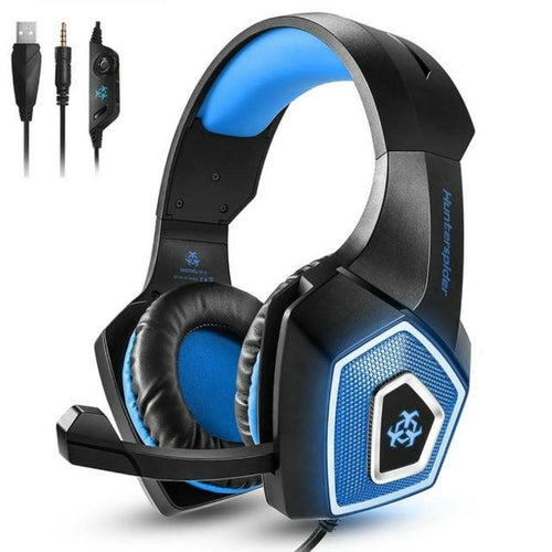 Gamer wearing Dragon Stereo LED Gaming Headset with Microphone