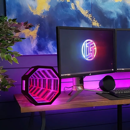 Enhance any room with the INFINITY MIRROR LIGHT — a stunning 3D LED mi